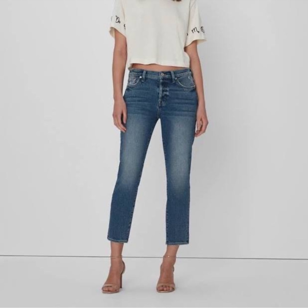 7FAM Josefina Boyfriend Jeans size 24 medium wash